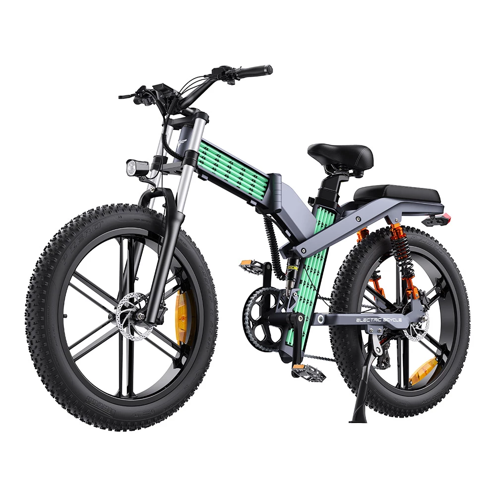 ENGWE X26 Electric Bike 26*4.0 Inch Fat Tires 50Km/h Max Speed 48V 1000W Motor 19.2Ah & 10Ah Dual Batteries For 100KM Range 150KG Max Load Triple Suspension System Shimano 8-Speed Gear Dual Hydraulic Disc Brake For All-Terrain Roads Mountain E-Bike 4 ENGWE X26 Electric Bike 26*4.0 Inch Fat Tires 50Km/h Max Speed 48V 1000W Motor 19.2Ah & 10Ah Dual Batteries For 100KM Range 150KG Max Load Triple Suspension System Shimano 8-Speed Gear Dual Hydraulic Disc Brake For All-Terrain Roads Mountain E-Bike - Image 4