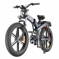 ENGWE X26 Electric Bike 26*4.0 Inch Fat Tires 50Km/h Max Speed 48V 1000W Motor 19.2Ah & 10Ah Dual Batteries For 100KM Range 150KG Max Load Triple Suspension System Shimano 8-Speed Gear Dual Hydraulic Disc Brake For All-Terrain Roads Mountain E-Bike