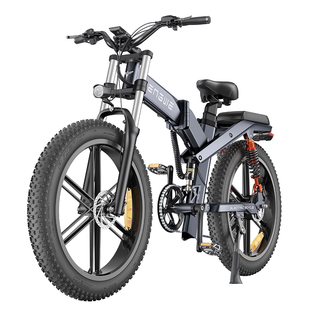 ENGWE X26 Electric Bike 26*4.0 Inch Fat Tires 50Km/h Max Speed 48V 1000W Motor 19.2Ah & 10Ah Dual Batteries For 100KM Range 150KG Max Load Triple Suspension System Shimano 8-Speed Gear Dual Hydraulic Disc Brake For All-Terrain Roads Mountain E-Bike 1 ENGWE X26 Electric Bike 26*4.0 Inch Fat Tires 50Km/h Max Speed 48V 1000W Motor 19.2Ah & 10Ah Dual Batteries For 100KM Range 150KG Max Load Triple Suspension System Shimano 8-Speed Gear Dual Hydraulic Disc Brake For All-Terrain Roads Mountain E-Bike