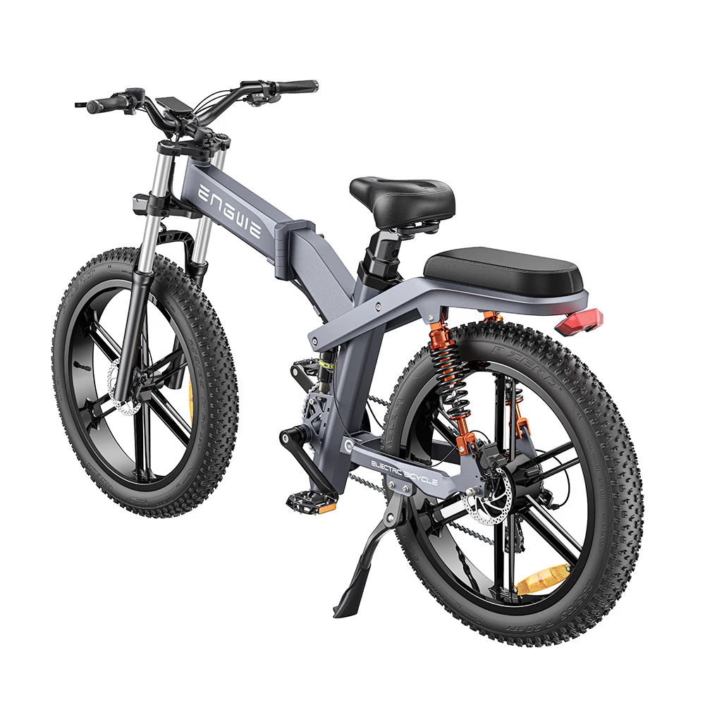 ENGWE X26 Electric Bike 26*4.0 Inch Fat Tires 50Km/h Max Speed 48V 1000W Motor 19.2Ah & 10Ah Dual Batteries For 100KM Range 150KG Max Load Triple Suspension System Shimano 8-Speed Gear Dual Hydraulic Disc Brake For All-Terrain Roads Mountain E-Bike 2 ENGWE X26 Electric Bike 26*4.0 Inch Fat Tires 50Km/h Max Speed 48V 1000W Motor 19.2Ah & 10Ah Dual Batteries For 100KM Range 150KG Max Load Triple Suspension System Shimano 8-Speed Gear Dual Hydraulic Disc Brake For All-Terrain Roads Mountain E-Bike - Image 2