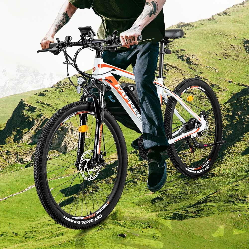 FAFREES Hailong One 26 Inch Electric Bike 250W Powerful Motor With 36V 10Ah Lithium-ion Battery SHIMANO 21 Speed - White 4 FAFREES Hailong One 26 Inch Electric Bike 250W Powerful Motor With 36V 10Ah Lithium-ion Battery SHIMANO 21 Speed - White - Image 4