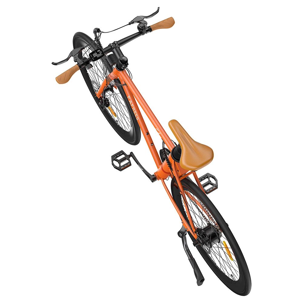 FAFREES F1 Electric Bike 250W Brushless Motor 25km/h Max Speed 9Ah Battery Shimano 7-Speed Transmission - Orange 6 FAFREES F1 Electric Bike 250W Brushless Motor 25km/h Max Speed 9Ah Battery Shimano 7-Speed Transmission - Orange - Image 6