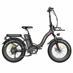 FAFREES F20 Max Electric Bike 20*4.0 Inch Fat Tire 500W Brushless Motor 25Km/h Max Speed Folding Frame E-bike With Removable 48V 18Ah Lithium Battery 140KM Max Range 150KG Load Dual Disc Brakes Shimano 7 Speed Gear - Black