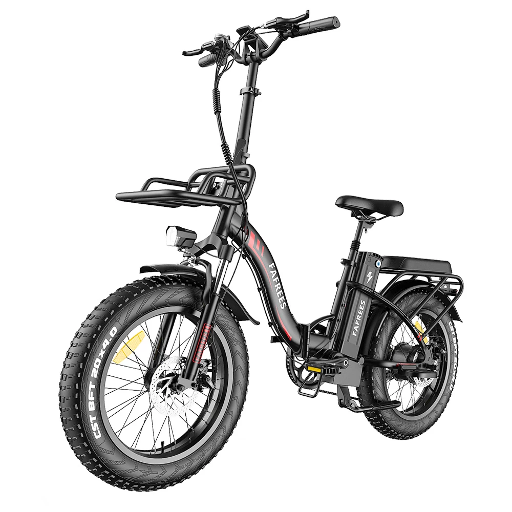 FAFREES F20 Max Electric Bike 20*4.0 Inch Fat Tire 500W Brushless Motor 25Km/h Max Speed Folding Frame E-bike With Removable 48V 18Ah Lithium Battery 140KM Max Range 150KG Load Dual Disc Brakes Shimano 7 Speed Gear - Black 4 FAFREES F20 Max Electric Bike 20*4.0 Inch Fat Tire 500W Brushless Motor 25Km/h Max Speed Folding Frame E-bike With Removable 48V 18Ah Lithium Battery 140KM Max Range 150KG Load Dual Disc Brakes Shimano 7 Speed Gear - Black - Image 4