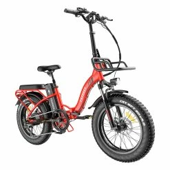FAFREES F20 Max Electric Bike 20*4.0 Inch Fat Tire 500W Brushless Motor 25Km/h Max Speed Folding Frame E-bike With Removable 48V 18Ah Lithium Battery 140KM Max Range 150KG Load Dual Disc Brakes Shimano 7 Speed Gear - Red 8 FAFREES F20 Max Electric Bike 20*4.0 Inch Fat Tire 500W Brushless Motor 25Km/h Max Speed Folding Frame E-bike With Removable 48V 18Ah Lithium Battery 140KM Max Range 150KG Load Dual Disc Brakes Shimano 7 Speed Gear - Red -Zhengbu Shop FAFREES F20 Max Electric Bike 20 Inch Folding Frame E bike Red 518267 2