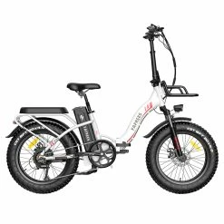 Alternative view of FAFREES F20 Max Electric Bike 20*4.0 Inch Fat Tire 500W Brushless Motor 25Km/h Max Speed Folding Frame E-bike With Removable 48V 18Ah Lithium Battery 140KM Max Range 150KG Load Dual Disc Brakes Shimano 7 Speed Gear - White