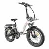 FAFREES F20 Max Electric Bike 20*4.0 Inch Fat Tire 500W Brushless Motor 25Km/h Max Speed Folding Frame E-bike With Removable 48V 18Ah Lithium Battery 140KM Max Range 150KG Load Dual Disc Brakes Shimano 7 Speed Gear - White