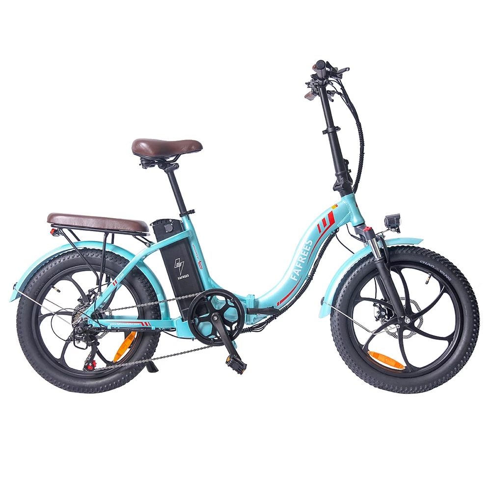FAFREES F20 Pro Electric Bike 20*3.0 Inch Fat Tire 250W Brushless Motor 25Km/h Max Speed 7-Speed Gears With Removable 36V 18AH Lithium Battery 150KM Max Range Double Disc Brake Folding Frame E-bike - Blue 1 FAFREES F20 Pro Electric Bike 20*3.0 Inch Fat Tire 250W Brushless Motor 25Km/h Max Speed 7-Speed Gears With Removable 36V 18AH Lithium Battery 150KM Max Range Double Disc Brake Folding Frame E-bike - Blue