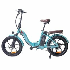 Alternative view of FAFREES F20 Pro Electric Bike 20*3.0 Inch Fat Tire 250W Brushless Motor 25Km/h Max Speed 7-Speed Gears With Removable 36V 18AH Lithium Battery 150KM Max Range Double Disc Brake Folding Frame E-bike - Blue