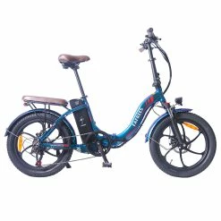 FAFREES F20 Pro Electric Bike 20*3.0 Inch Fat Tire 250W Brushless Motor 25Km/h Max Speed 7-Speed Gears With Removable 36V 18AH Lithium Battery 150KM Max Range Double Disc Brake Folding Frame E-bike - Deep Blue