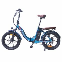 Alternative view of FAFREES F20 Pro Electric Bike 20*3.0 Inch Fat Tire 250W Brushless Motor 25Km/h Max Speed 7-Speed Gears With Removable 36V 18AH Lithium Battery 150KM Max Range Double Disc Brake Folding Frame E-bike - Deep Blue