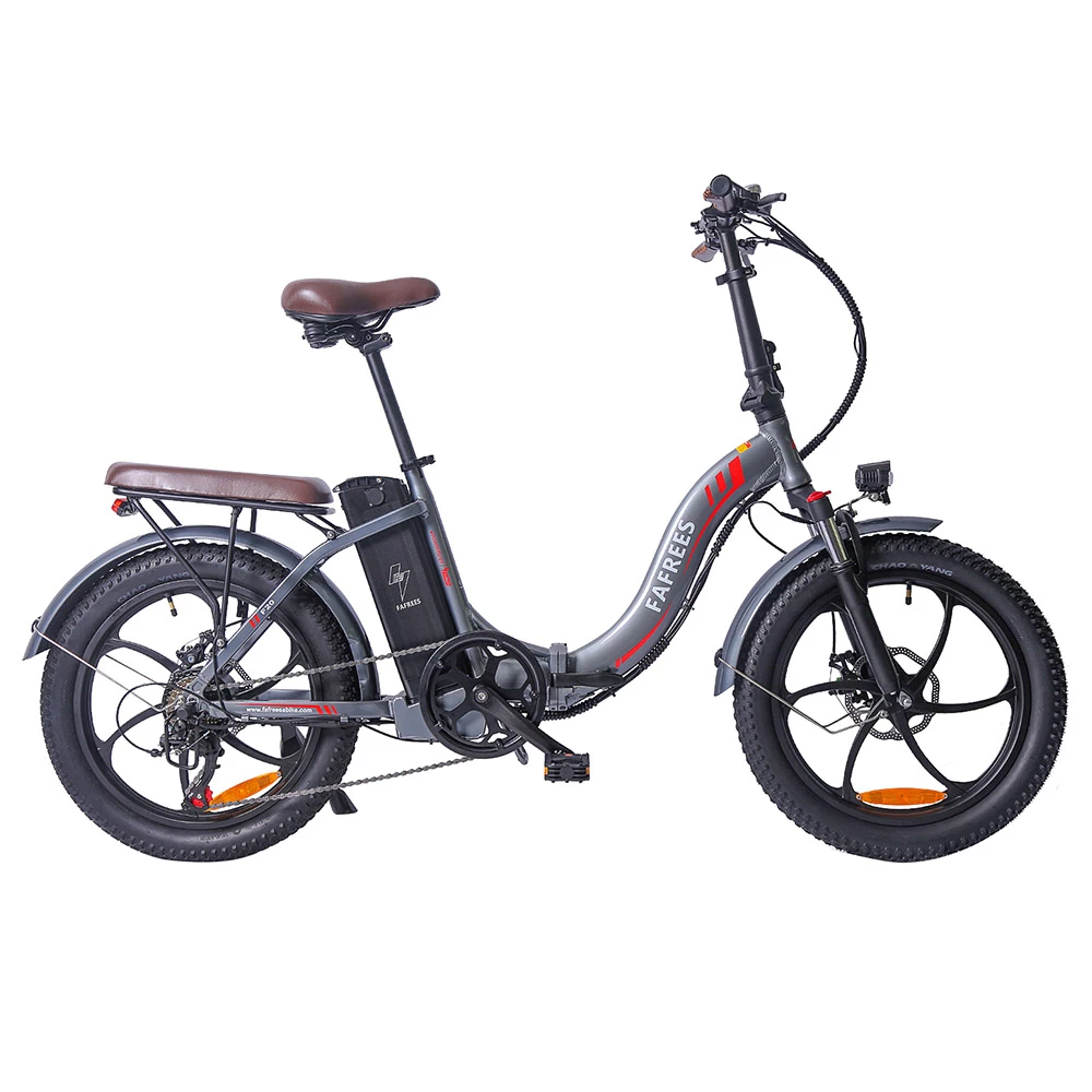 FAFREES F20 Pro Electric Bike 20*3.0 Inch Fat Tire 250W Brushless Motor 25Km/h Max Speed 7-Speed Gears With Removable 36V 18AH Lithium Battery 150KM Max Range Double Disc Brake Folding Frame E-bike - Gray 1 FAFREES F20 Pro Electric Bike 20*3.0 Inch Fat Tire 250W Brushless Motor 25Km/h Max Speed 7-Speed Gears With Removable 36V 18AH Lithium Battery 150KM Max Range Double Disc Brake Folding Frame E-bike - Gray