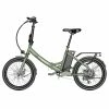 FAFREES F20 Light Folding City E-bike 20*1.95 Inch Tire 36V 250W Motor 25Km/h Max Speed 14.5Ah Battery Shimano 7-Speed Gear IPX4 Waterproof - Green