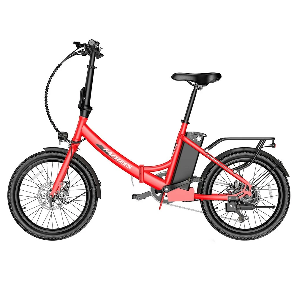 FAFREES F20 Light Folding City E-bike 20*1.95 Inch Tire 36V 250W Motor 25Km/h Max Speed 14.5Ah Battery Shimano 7-Speed Gear IPX4 Waterproof - Red 2 FAFREES F20 Light Folding City E-bike 20*1.95 Inch Tire 36V 250W Motor 25Km/h Max Speed 14.5Ah Battery Shimano 7-Speed Gear IPX4 Waterproof - Red - Image 2
