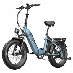 FAFREES FF20 Polar Electric Bike 48V 500W Motor 40Km/h Max Speed Dual 10.4Ah Batteries For 150KM Range 20*4.0 Inch CHAOYANG Fat Tire Double Disc Brakes Shimano 7-Speed Gear LCD Color Display - Blue