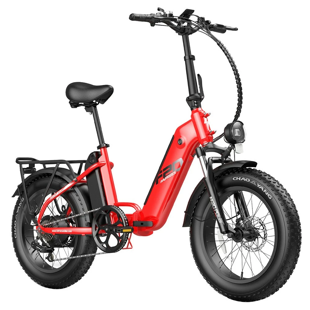 FAFREES FF20 Polar Electric Bike 48V 500W Motor 40Km/h Max Speed Dual 10.4Ah Batteries For 150KM Range 20*4.0 Inch CHAOYANG Fat Tire Double Disc Brakes Shimano 7-Speed Gear LCD Color Display - Red - Image 3