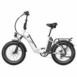 Alternative view of FAFREES FF20 Polar Electric Bike 48V 500W Motor 40Km/h Max Speed Dual 10.4Ah Batteries For 150KM Range 20*4.0 Inch CHAOYANG Fat Tire Double Disc Brakes Shimano 7-Speed Gear LCD Color Display - White