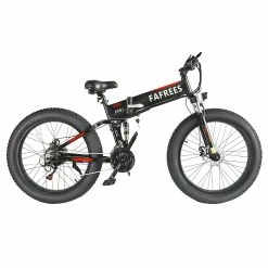 Alternative view of FAFREES FF91 Electric Folding Mountain Bike 26*4.0 Inch Fat Tire 1000W Motor 35Km/h Max Speed 48V 10Ah Battery Shimano 21 Speed 90KM Max Range Dual Disc Brake APP Control
