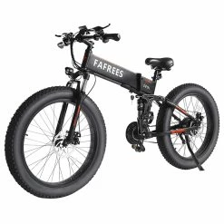 FAFREES FF91 Electric Folding Mountain Bike 26*4.0 Inch Fat Tire 1000W Motor 35Km/h Max Speed 48V 10Ah Battery Shimano 21 Speed 90KM Max Range Dual Disc Brake APP Control -Zhengbu Shop FAFREES FF91 1000W 26 Inch Fat Tire Electric Bike 504830 3