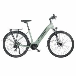 Alternative view of FAFREES FM9 City Electric Bike KENDA 700C*45C Tire 250W Bafang Mid-Drive Motor 25Km/h Max Speed 36V 15Ah Battery 100KM Range SHIMANO 7-Speed TEKTRO Mechanical Disc Brakes - Green