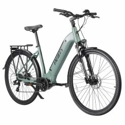 FAFREES FM9 City Electric Bike KENDA 700C*45C Tire 250W Bafang Mid-Drive Motor 25Km/h Max Speed 36V 15Ah Battery 100KM Range SHIMANO 7-Speed TEKTRO Mechanical Disc Brakes - Green -Zhengbu Shop FAFREES FM9 City Electric Bicycle Green 519496 2