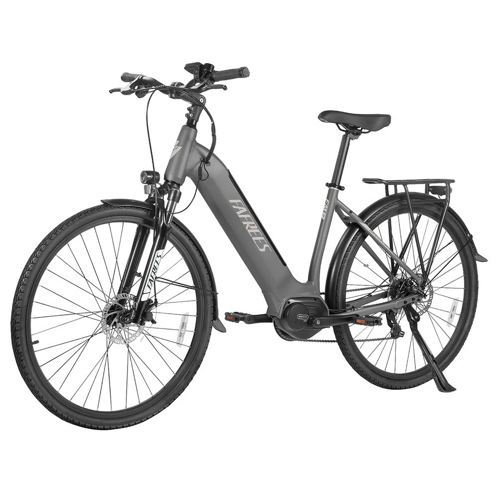 FAFREES FM9 City Electric Bike KENDA 700C*45C Tire 250W Bafang Mid-Drive Motor 25Km/h Max Speed 36V 15Ah Battery 100KM Range SHIMANO 7-Speed TEKTRO Mechanical Disc Brakes - Grey 4 FAFREES FM9 City Electric Bike KENDA 700C*45C Tire 250W Bafang Mid-Drive Motor 25Km/h Max Speed 36V 15Ah Battery 100KM Range SHIMANO 7-Speed TEKTRO Mechanical Disc Brakes - Grey - Image 4