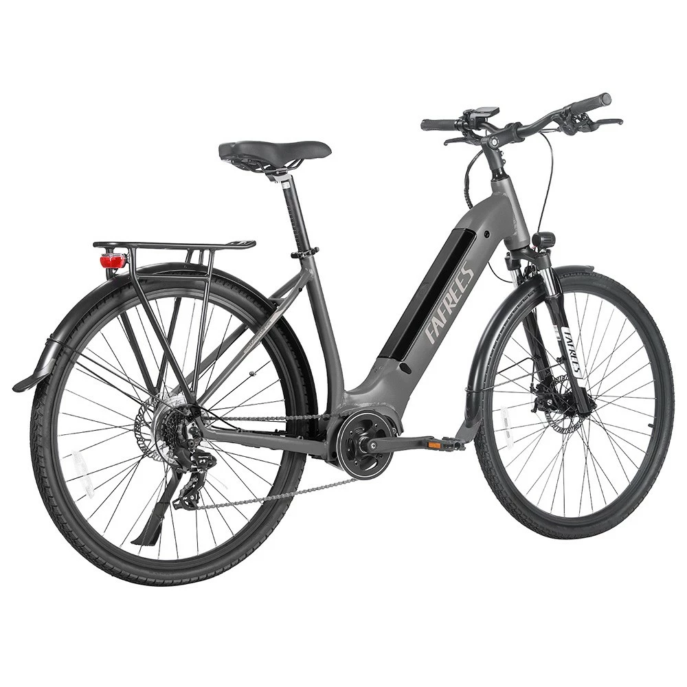 FAFREES FM9 City Electric Bike KENDA 700C*45C Tire 250W Bafang Mid-Drive Motor 25Km/h Max Speed 36V 15Ah Battery 100KM Range SHIMANO 7-Speed TEKTRO Mechanical Disc Brakes - Grey 5 FAFREES FM9 City Electric Bike KENDA 700C*45C Tire 250W Bafang Mid-Drive Motor 25Km/h Max Speed 36V 15Ah Battery 100KM Range SHIMANO 7-Speed TEKTRO Mechanical Disc Brakes - Grey - Image 5