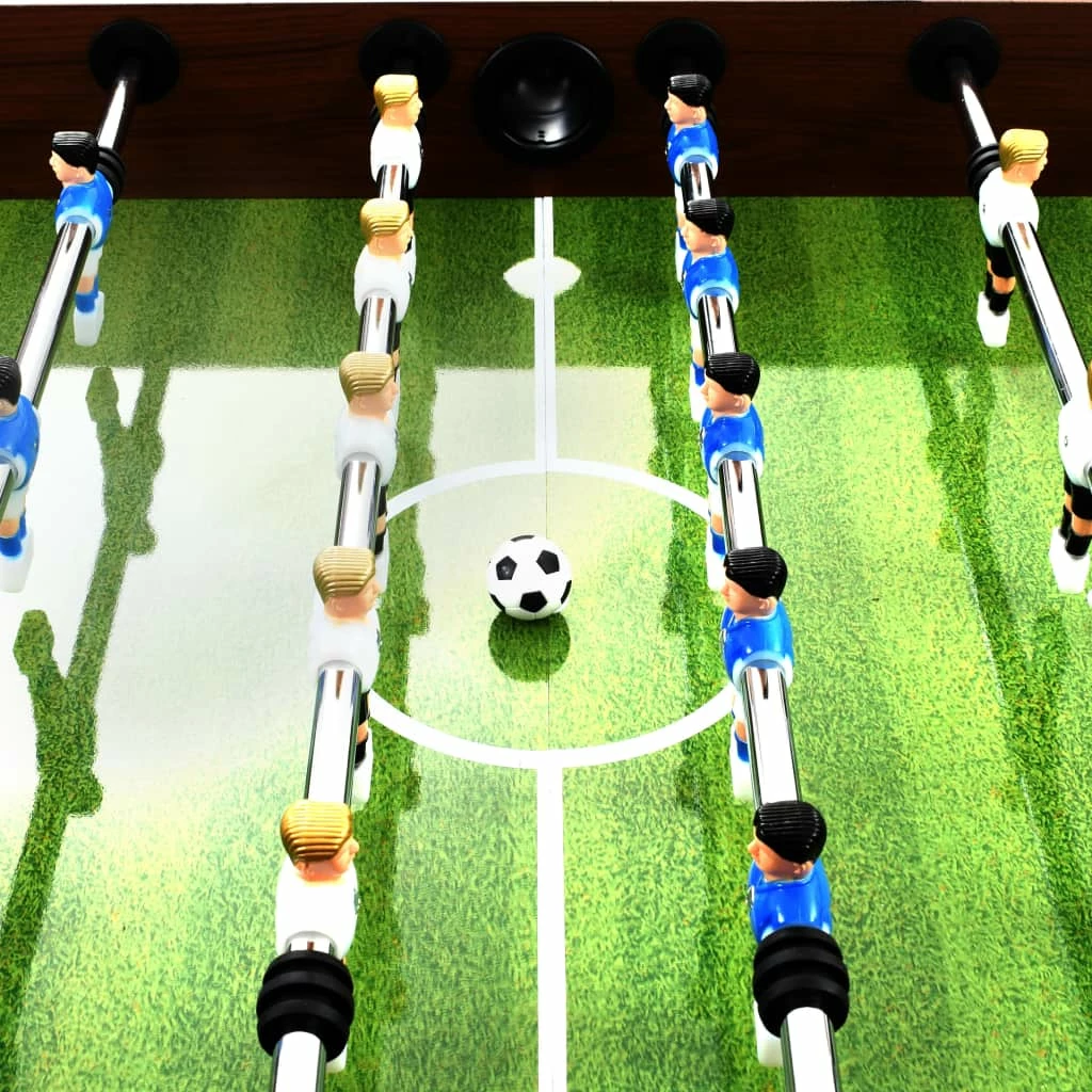 Football Table Steel 60 Kg 140x74.5x87.5 Cm Brown 2 Football Table Steel 60 Kg 140x74.5x87.5 Cm Brown - Image 2