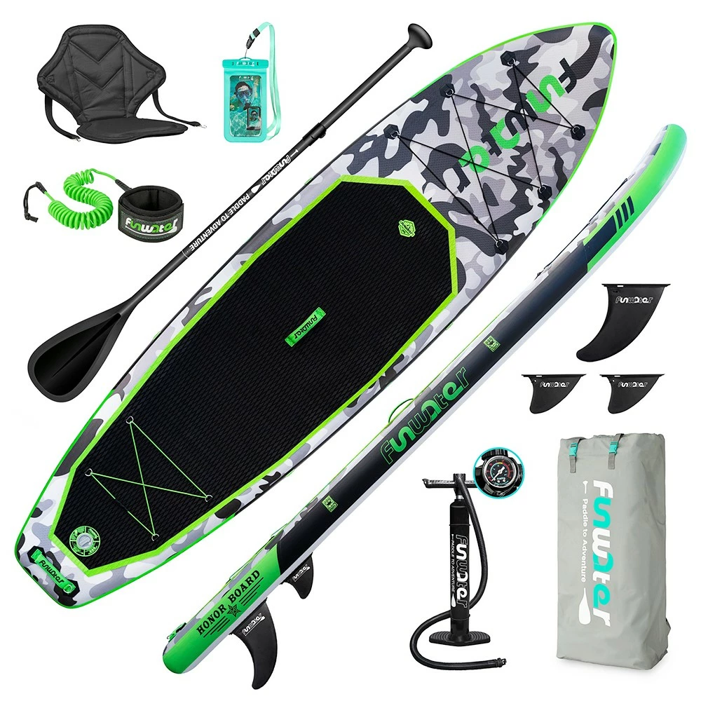 FunWater SUPFW10A HONOR Inflatable Stand Up Paddle Board 10.8'' Long 33' Wide 6' Thick 1 FunWater SUPFW10A HONOR Inflatable Stand Up Paddle Board 10.8'' Long 33' Wide 6' Thick