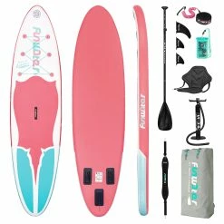 FunWater SUPFW11F Inflatable Stand Up Paddle Board 11'' Long 32" Wide 6" Thick
