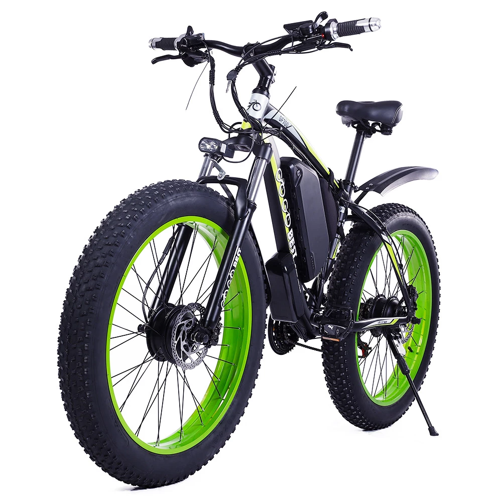 GOGOBEST GF700 26*4.0 Inch Fat Tire Electric Mountain Bike 48V 17.5Ah Battery 2*500W Dual Motor Max Speed 50Km/h 70KM Power-Assisted Range Max Load 200KG IP54 Waterproof Hydraulic Disc Brake MTB Bike 6061 Aluminum Alloy Frame - Black Green 2 GOGOBEST GF700 26*4.0 Inch Fat Tire Electric Mountain Bike 48V 17.5Ah Battery 2*500W Dual Motor Max Speed 50Km/h 70KM Power-Assisted Range Max Load 200KG IP54 Waterproof Hydraulic Disc Brake MTB Bike 6061 Aluminum Alloy Frame - Black Green - Image 2