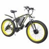 GOGOBEST GF700 26*4.0 Inch Fat Tire Electric Mountain Bike 48V 17.5Ah Battery 2*500W Dual Motor Max Speed 50Km/h 70KM Power-Assisted Range Max Load 200KG IP54 Waterproof Hydraulic Disc Brake MTB Bike 6061 Aluminum Alloy Frame - Black Yellow