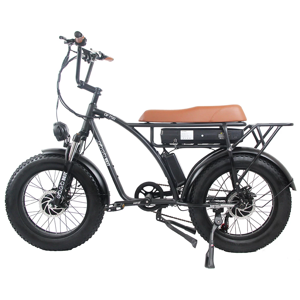 GOGOBEST GF750 Electric Bicycle 1000W*2 Dual Motors 50Km/h Max Speed 48V 17.5Ah Battery 20*4.0 Inch Fat Tire Shimano 7-Speed Gear With USB Phone Charging 200KG Max Load - Black 2 GOGOBEST GF750 Electric Bicycle 1000W*2 Dual Motors 50Km/h Max Speed 48V 17.5Ah Battery 20*4.0 Inch Fat Tire Shimano 7-Speed Gear With USB Phone Charging 200KG Max Load - Black - Image 2