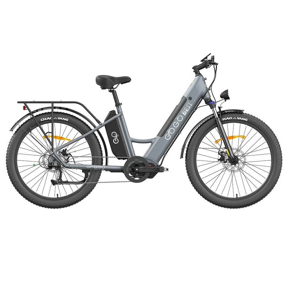 GOGOBEST GF850 Electric Bike 48V 500W Motor 32km/h Max Speed 2*10.4Ah Batteries 130km Range Shimano 7 Speed Gear - Grey 1 GOGOBEST GF850 Electric Bike 48V 500W Motor 32km/h Max Speed 2*10.4Ah Batteries 130km Range Shimano 7 Speed Gear - Grey