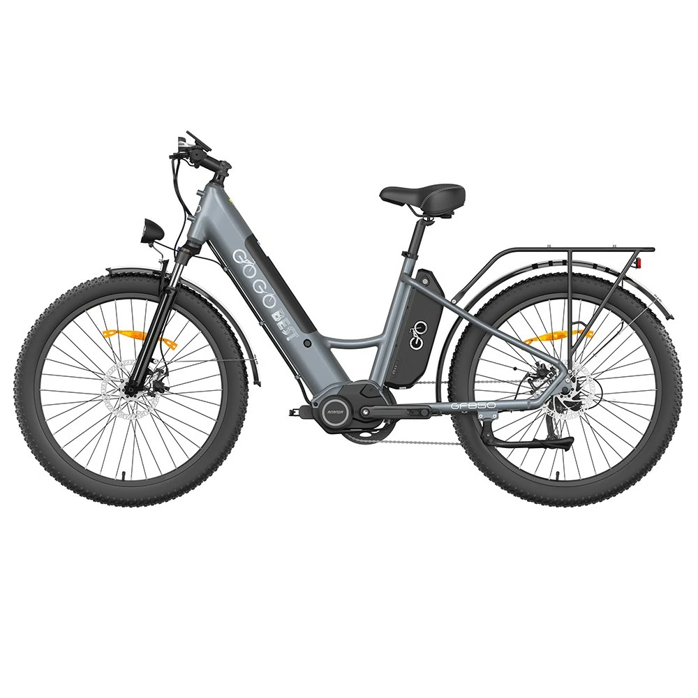 GOGOBEST GF850 Electric Bike 48V 500W Motor 32km/h Max Speed 2*10.4Ah Batteries 130km Range Shimano 7 Speed Gear - Grey 2 GOGOBEST GF850 Electric Bike 48V 500W Motor 32km/h Max Speed 2*10.4Ah Batteries 130km Range Shimano 7 Speed Gear - Grey - Image 2