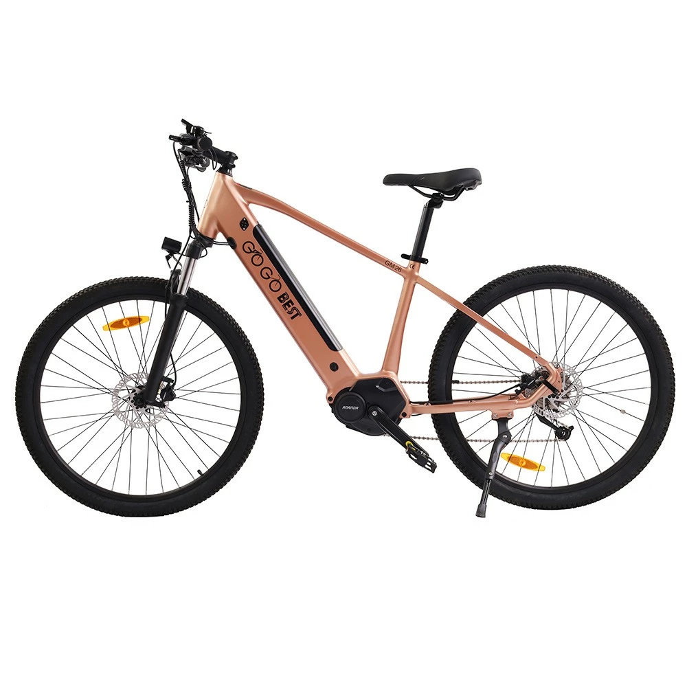 GOGOBEST GM26 Electric Bike 36V 250W Motor 25km/h Max Speed 10Ah Battery 50-60km Range 27.5*2.25'' CST Tires - Gold 2 GOGOBEST GM26 Electric Bike 36V 250W Motor 25km/h Max Speed 10Ah Battery 50-60km Range 27.5*2.25'' CST Tires - Gold - Image 2