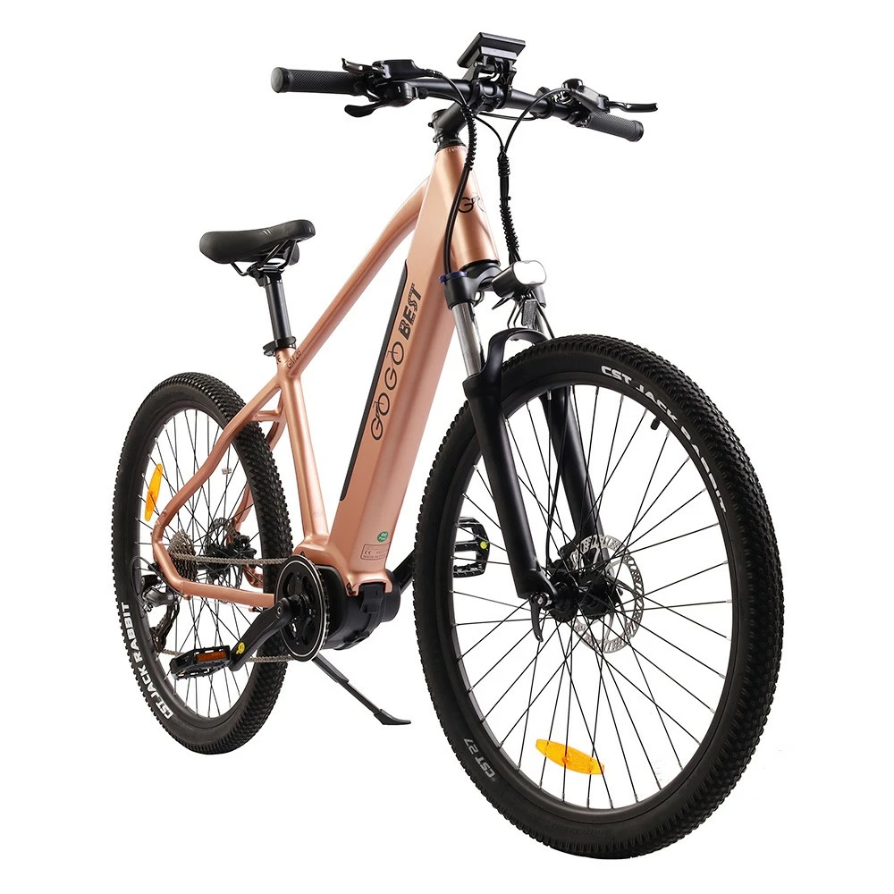GOGOBEST GM26 Electric Bike 36V 250W Motor 25km/h Max Speed 10Ah Battery 50-60km Range 27.5*2.25'' CST Tires - Gold 3 GOGOBEST GM26 Electric Bike 36V 250W Motor 25km/h Max Speed 10Ah Battery 50-60km Range 27.5*2.25'' CST Tires - Gold - Image 3