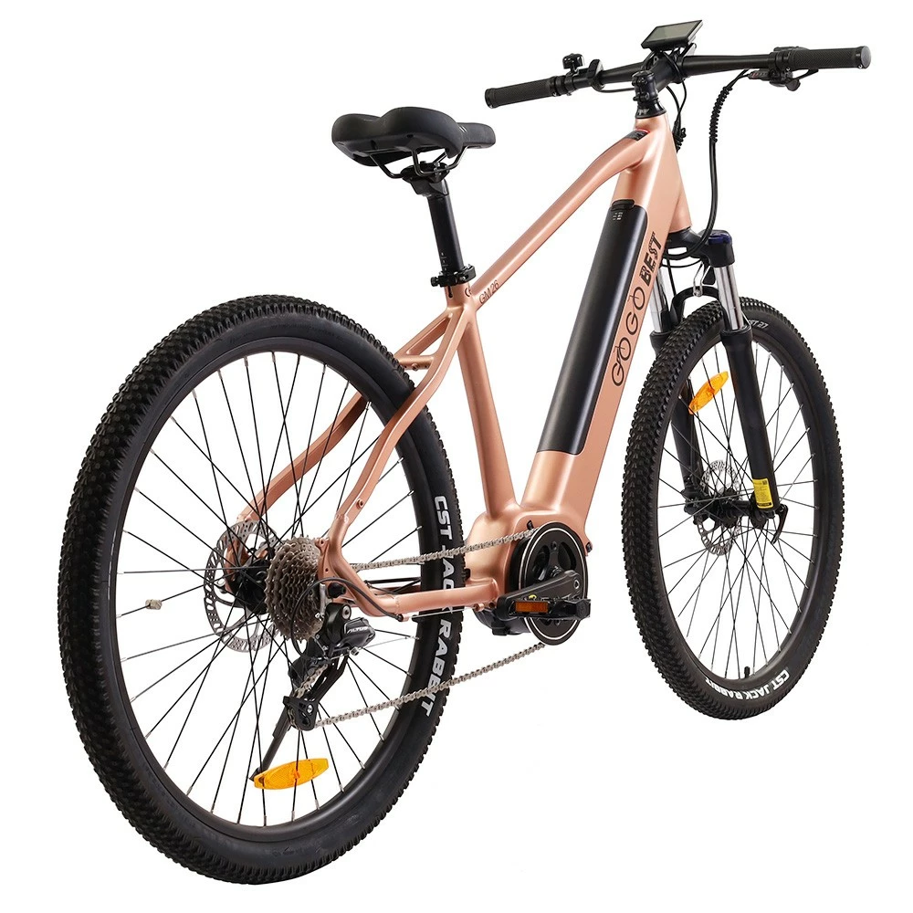 GOGOBEST GM26 Electric Bike 36V 250W Motor 25km/h Max Speed 10Ah Battery 50-60km Range 27.5*2.25'' CST Tires - Gold 4 GOGOBEST GM26 Electric Bike 36V 250W Motor 25km/h Max Speed 10Ah Battery 50-60km Range 27.5*2.25'' CST Tires - Gold - Image 4