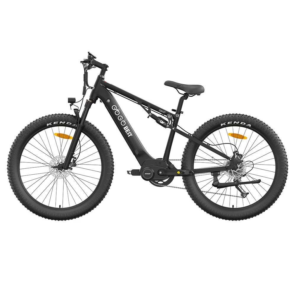 GOGOBEST GM27 Electric Bike 27.5*3.0 Inch Fat Tires 48V 350W Mid Motor 25Km/h Max Speed 10Ah Battery 50KM Max Range Dual Hydraulic Disc Brake - Black 3 GOGOBEST GM27 Electric Bike 27.5*3.0 Inch Fat Tires 48V 350W Mid Motor 25Km/h Max Speed 10Ah Battery 50KM Max Range Dual Hydraulic Disc Brake - Black - Image 3