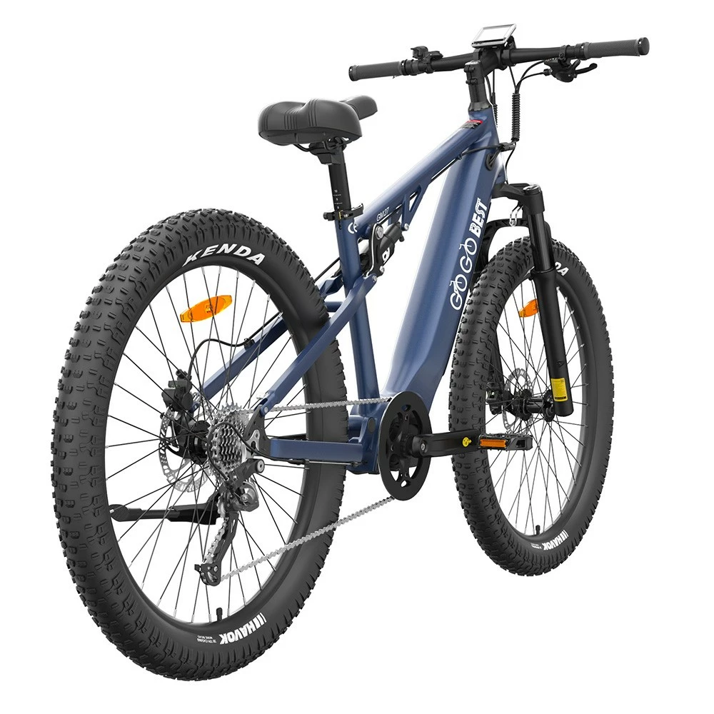 GOGOBEST GM27 Electric Bike 27.5*3.0 Inch Fat Tires 48V 350W Mid Motor 25Km/h Max Speed 10Ah Battery 50KM Max Range Dual Hydraulic Disc Brake - Blue 5 GOGOBEST GM27 Electric Bike 27.5*3.0 Inch Fat Tires 48V 350W Mid Motor 25Km/h Max Speed 10Ah Battery 50KM Max Range Dual Hydraulic Disc Brake - Blue - Image 5