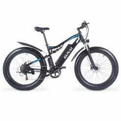 GUNAI MX03 Electric Bicycle 1000W 48V 17Ah Battery 26*4.0 Inch Fat Tires Mountain Bike 40Km/h Max Speed 40-50KM Mileage Range 150KG Max Load Double Dics Brake - Black