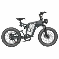 GUNAI MX25 Electric Bicycle 20*4.0 Inch Fat Tires 2000W Brushless Motor 50Km/h Max Speed 48V 25Ah Battery Shimano 7-Speed Double Oil Brakes 75KM Mileage Range 200KG Payload E-Bike - Black