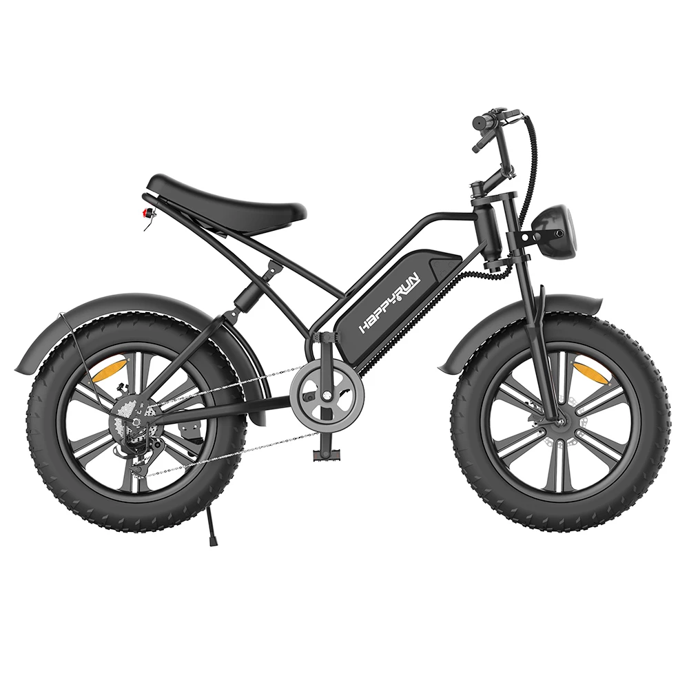HAPPYRUN HR-G50 Electric Bike 20*4.0 Inch Fat Tires 48V 18Ah Battery 750W Motor 45Km/h Max Speed Retro Ebike Max Load 150kg Shimano 7-Speed Gear - Image 2