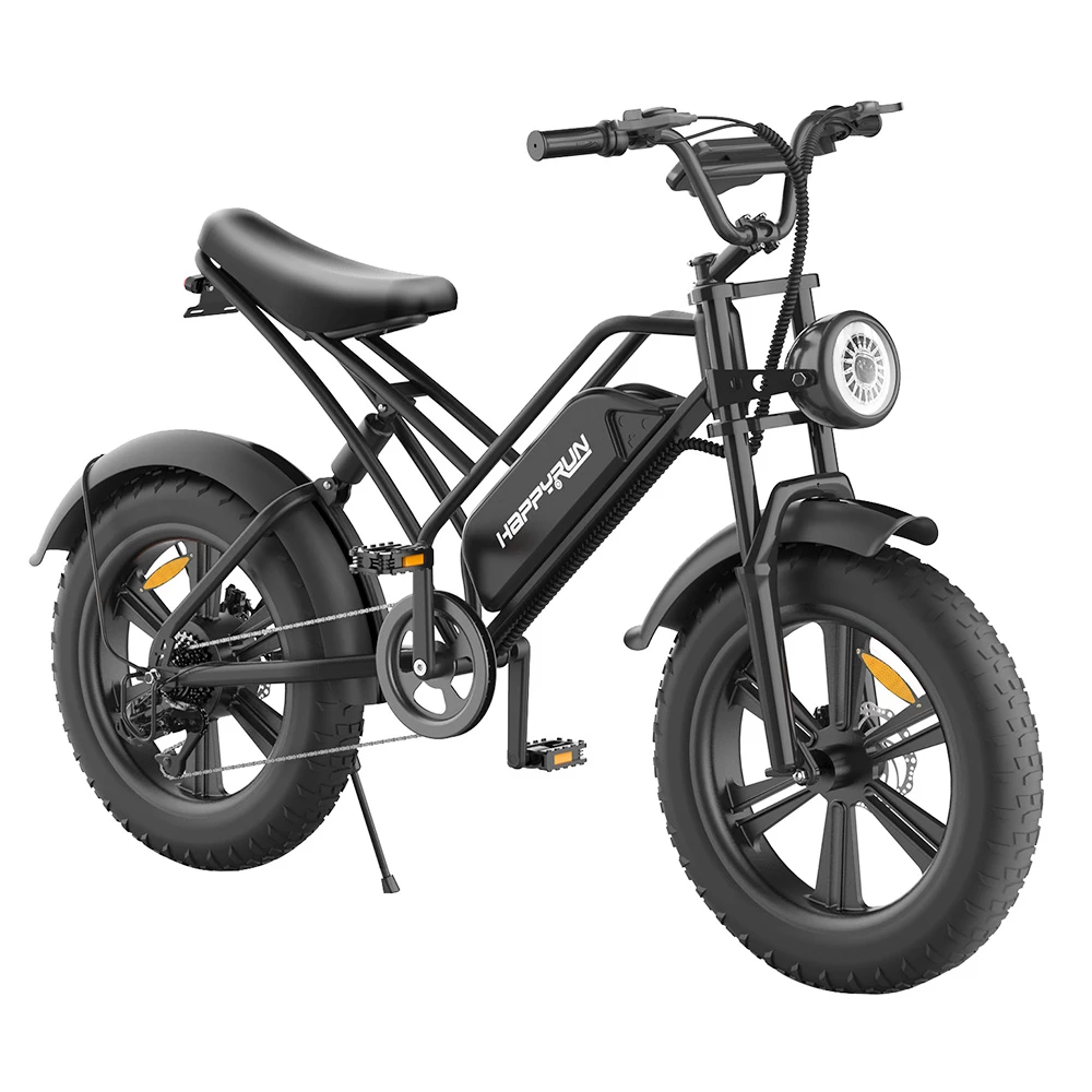 HAPPYRUN HR-G50 Electric Bike 20*4.0 Inch Fat Tires 48V 18Ah Battery 750W Motor 45Km/h Max Speed Retro Ebike Max Load 150kg Shimano 7-Speed Gear - Image 3
