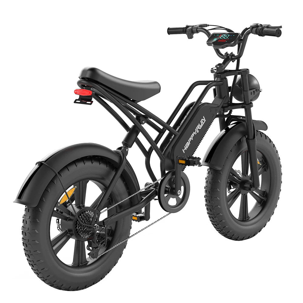 HAPPYRUN HR-G50 Electric Bike 20*4.0 Inch Fat Tires 48V 18Ah Battery 750W Motor 45Km/h Max Speed Retro Ebike Max Load 150kg Shimano 7-Speed Gear - Image 4