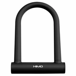 HIMO Portable Dual-open U-shaped Lock Solid Core Lock Body Silicone Sheath For Bicycle Motorcycle Security Anti-theft - Black