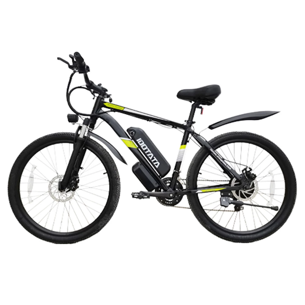 IDOTATA S26-48V Electric Bike 26 Inch Tire 500W Motor 12.8Ah Battery 36Km/h Max Speed, Shimano 21 Speed Gear, 150kg Load