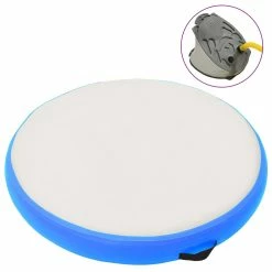 Inflatable Gymnastic Mat With Pump 100x100x20 Cm PVC Blue