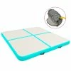 Inflatable Gymnastics Mat With Pump 200x200x20 Cm PVC Green