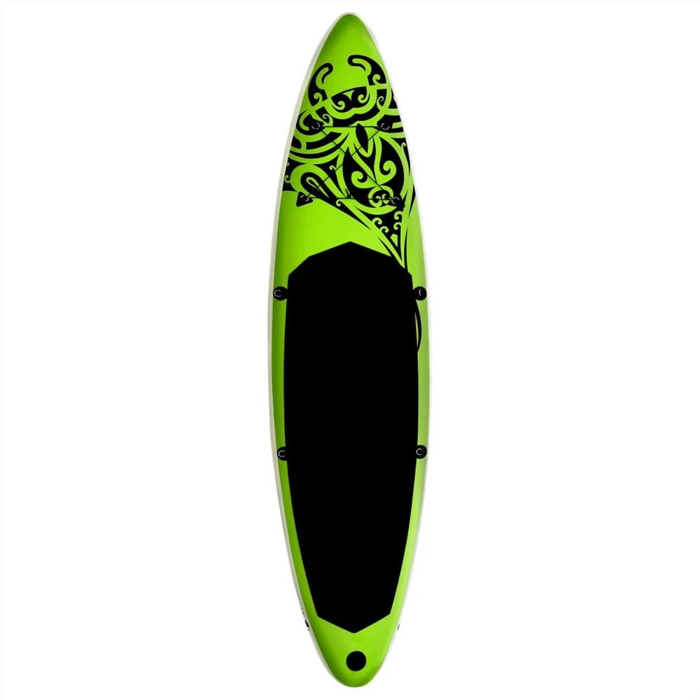 Inflatable Stand Up Surf Paddleboard Set 320 X 76 X 15 Cm, Suitable For Adults And Beginners - Green - Image 3